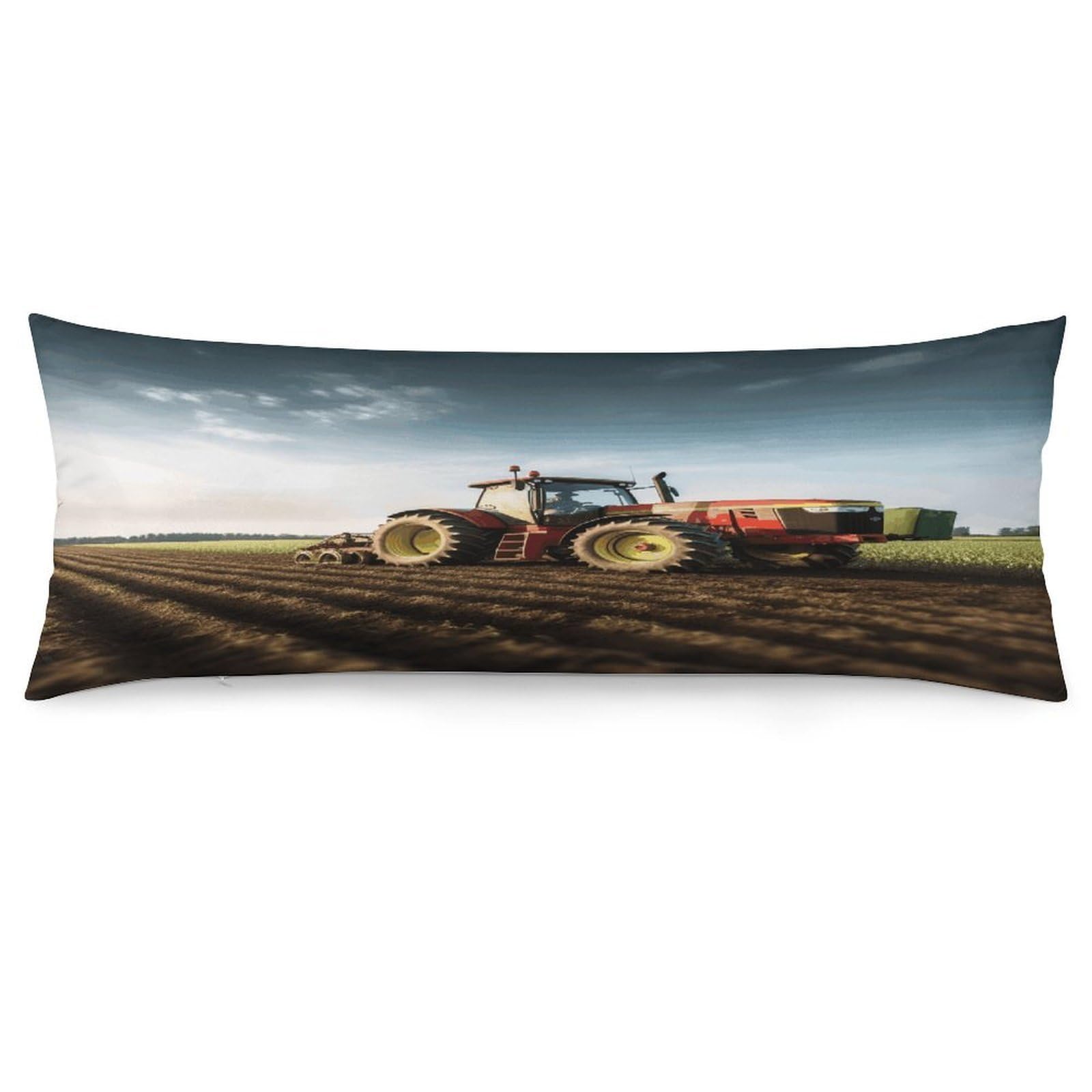 Tractor Farm Throw Pillow Cover Soft Lumbar Pillow Covers with Zipper Breathable Rectangular Cushion Case Polyester Pillow Case Decorative Body Pillow Cover for Couch Bed