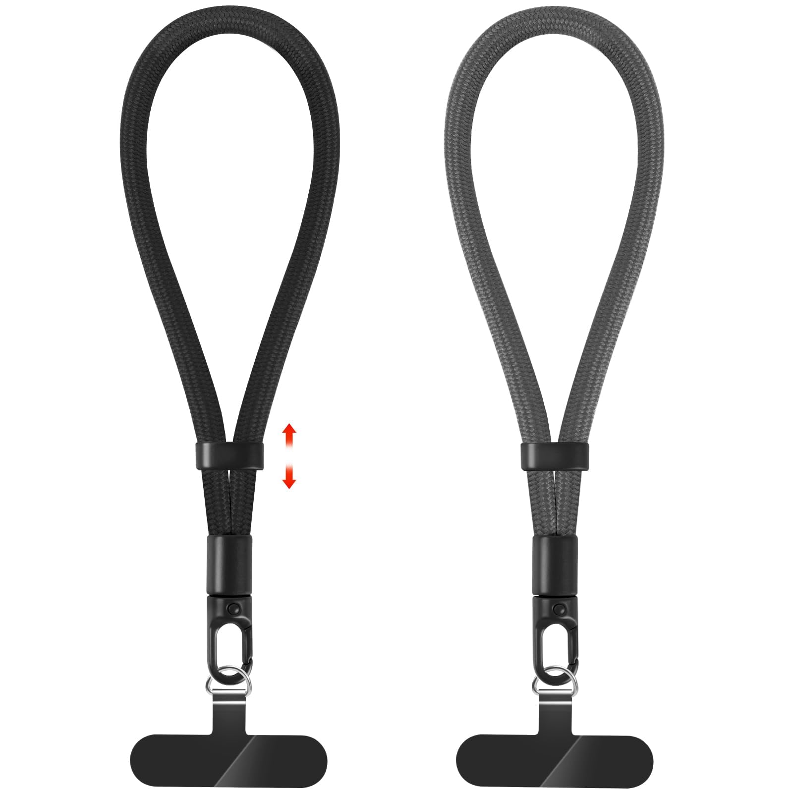 BCNJEPIN Phone Lanyard for Mobile, 2 Pack Rotatable Phone Lanyard Strap with Steel Clips, Hands-Free Phone Access for Travel, Cycling, Hiking, Photography, Secure Phone Handling for Parents with Kids