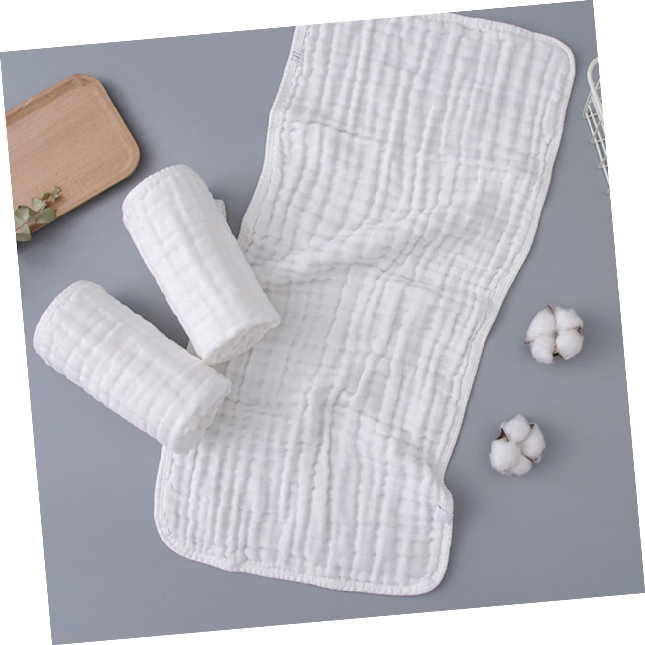 Cartoon Newborn Washcloths 4 Pack 50x25cm Soft Absorbent Face Towels Quick Dry Gentle on Baby's Skin Bath Time Essential