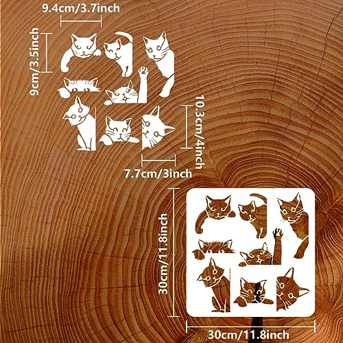 FINGERINSPIRE Large 30x30cm Cat Painting Stencil - Image 2
