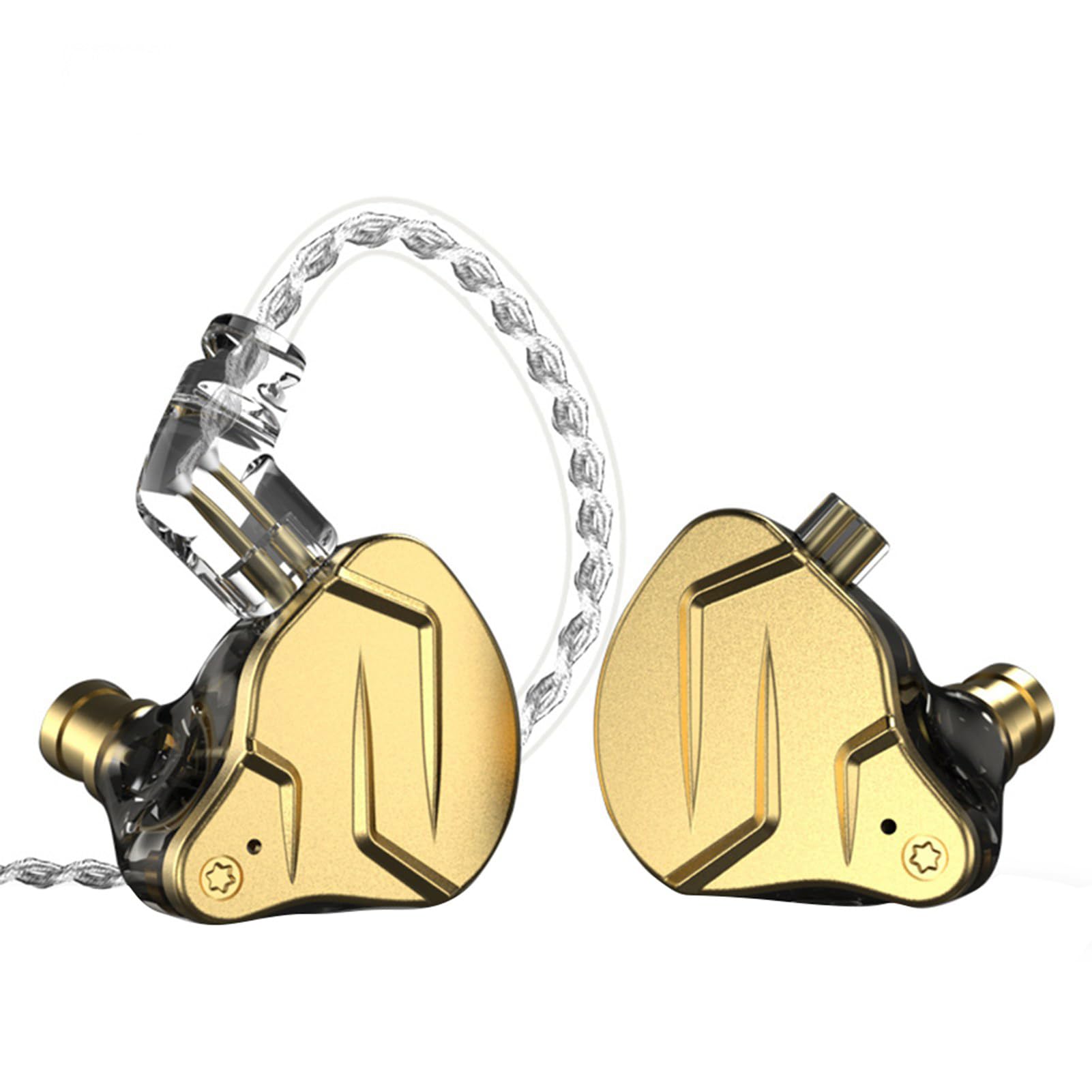 Écouteurs Filaires Hybrides HiFi DJ Running Sport, Conception Métallique Exquise 1BA + 1DD, pour équipement de Prise 3.5mm (sans Micro)
