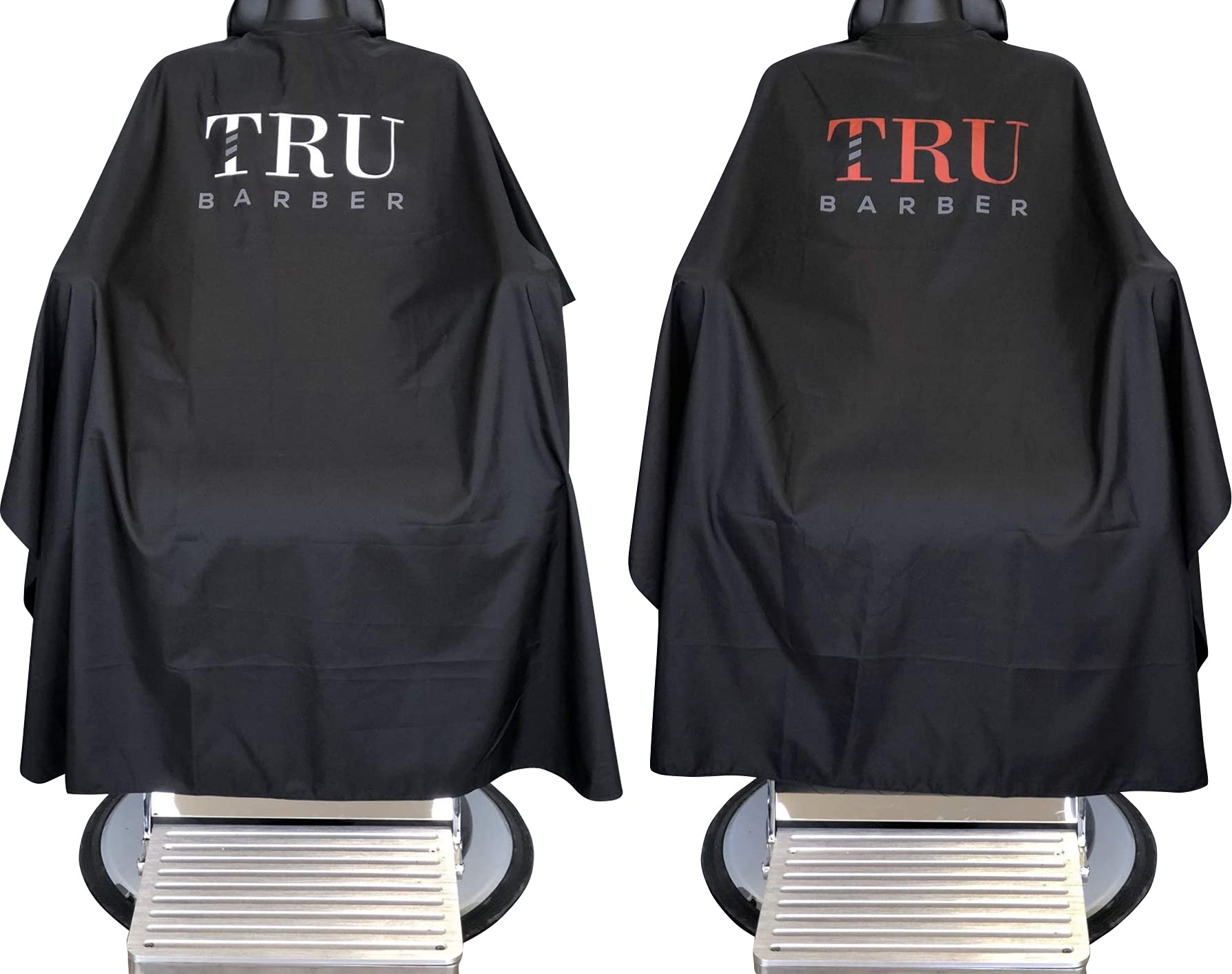 TRU BARBER- Hairdressing Cape, silicone neck, 100% Polyester, Waterproof, Barber Cape, Barbershop Pack of 2, Sheet, XXL