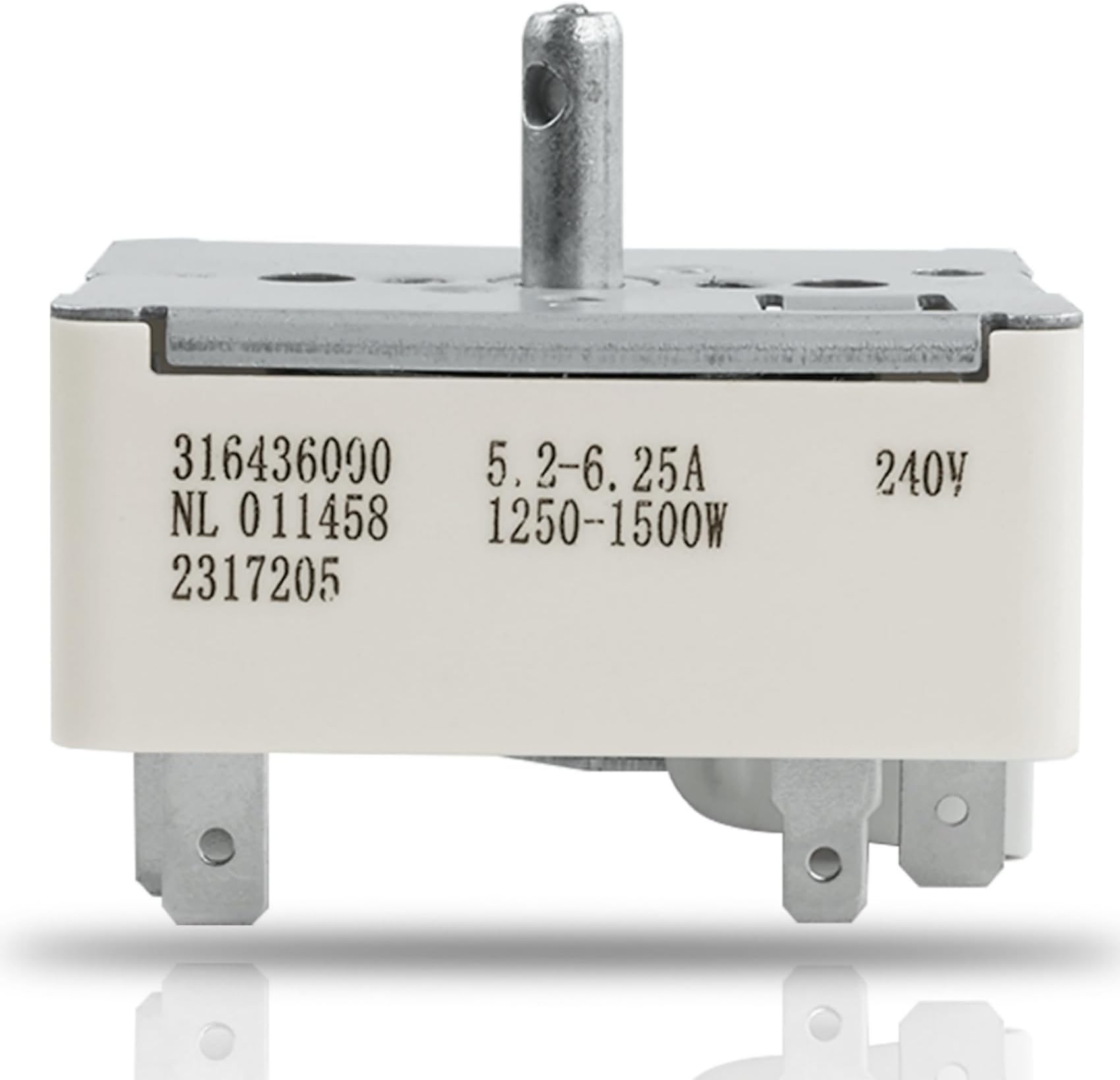 316436000 316021500 Surface Burner Control Switch Fits Frigidaire 6 Inch Range Surface Element Control Switch Replacement Replace Model: 1155394, EA1145039, PS1145039, AH1145039, AP3890378