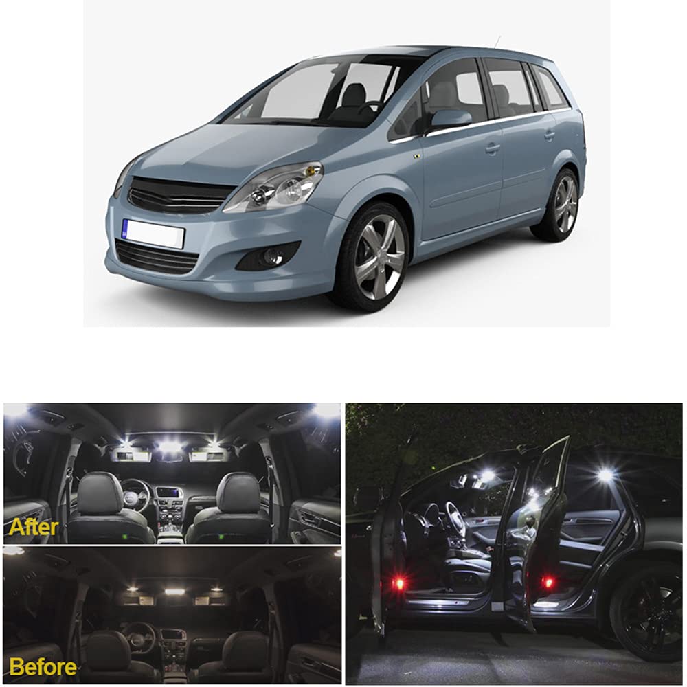 Bombillas LED Blancas Canbus de luz Interior para Coche, 11 Uds, para Opel Zafira B 2005 2014, lámpara de Caja de Guantes de Carga de cúpula de Mapa de Lectura