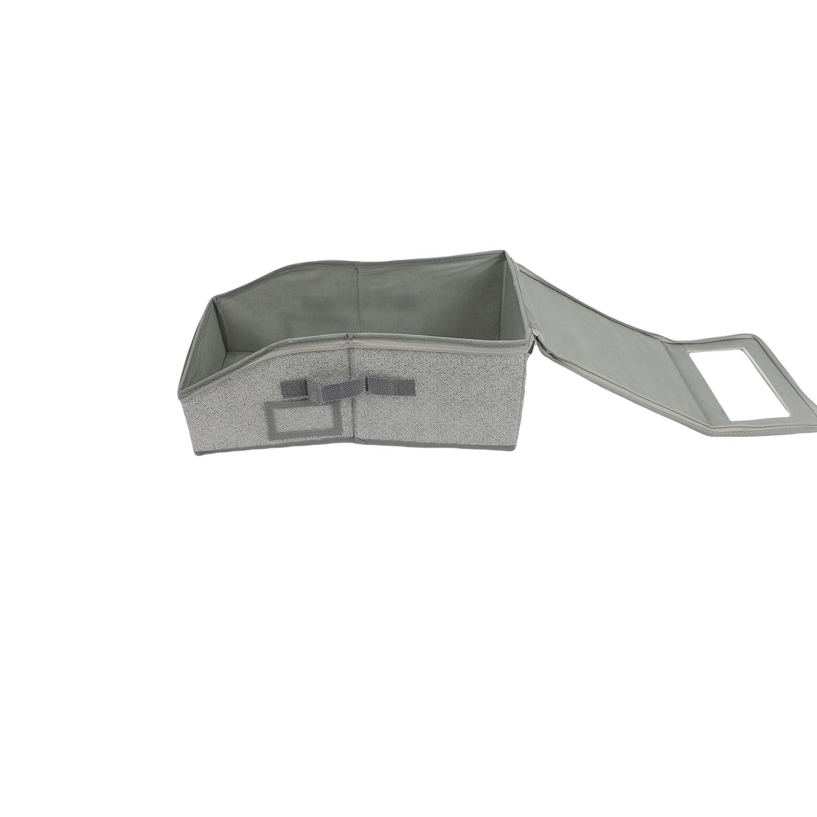 Organizzatore per Cappelli Impilabile Facile da Riporre Scatola Porta Cappelli con Doppia Cerniera Può Contenere Fino a 12 Materiale in Tessuto Non Tessuto Grigio (1PC)