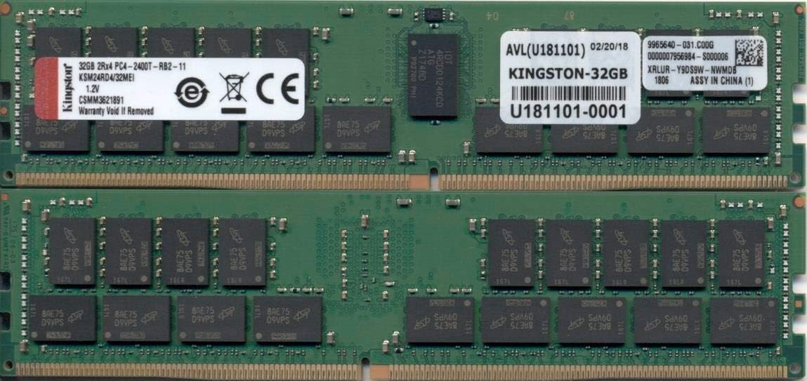 Kingston KSM24RD4/32MEI Server Premier - DDR4-32 GB - DIMM 288-pin - 2400 MHz / PC4-19200 - CL17-1.2 V - Registered - ECC