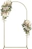 Metal Arch Backdrop Stand 2M/6.6FT Gold Wedding Arch Balloon Arch Stand,Garden Arch Frame for Wedding Birthday Party Balloon Flower Arch Decoration