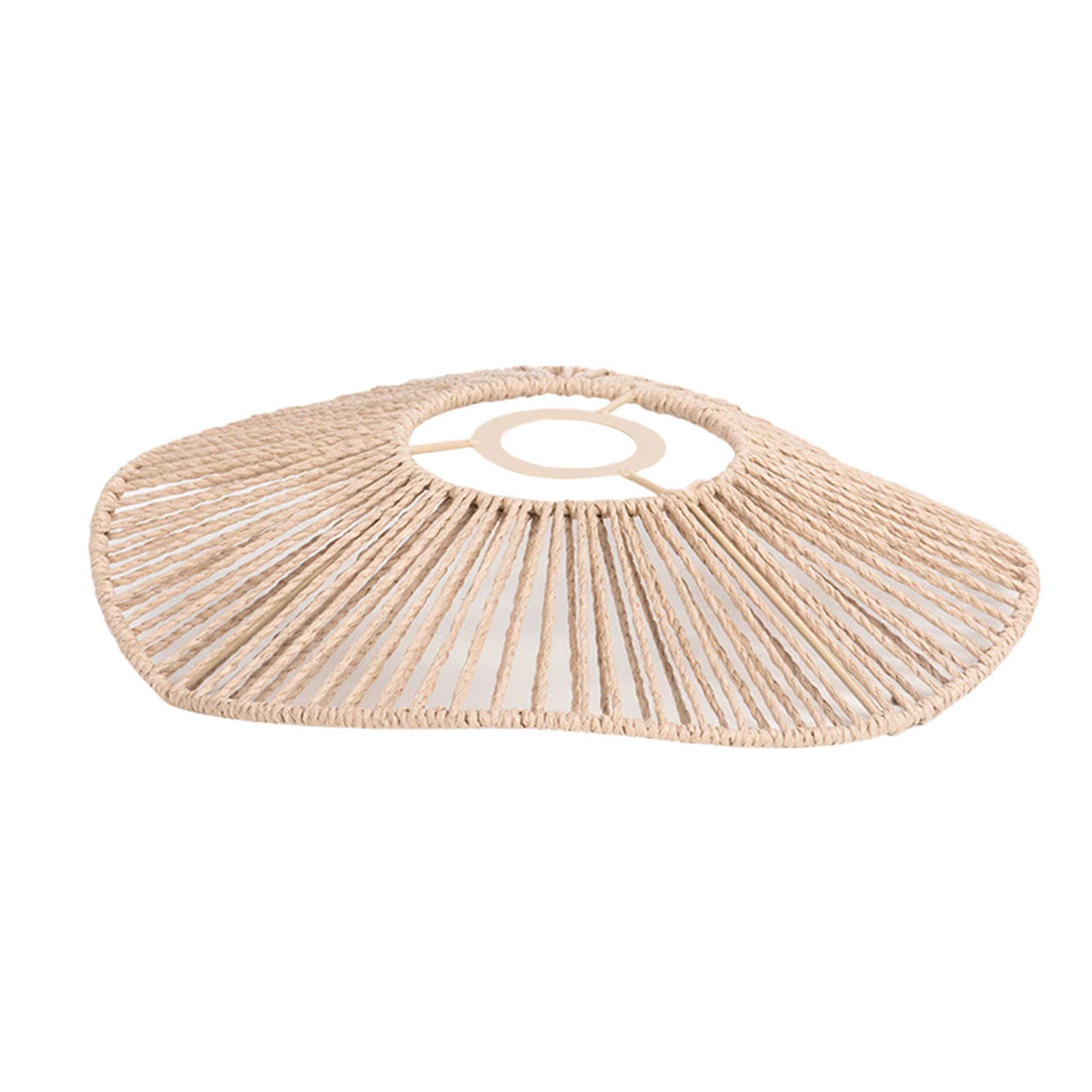 CRFFZ Practical Handwoven Lampshades Easy Installation Ceiling Light Shade Paper Rope Paper Texture Perfect for Home Interiors Handwoven Light Shade