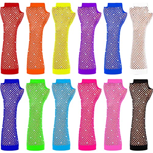 Guantes Largos De Rejilla Rosados, Accesorio De Fiesta | Envío gratis