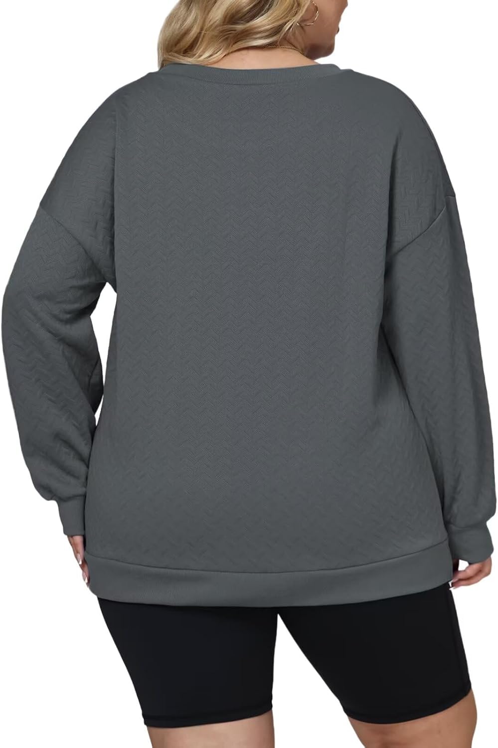 DOLNINE Womens Plus Size Sweatshirts Winter Oversized Pullovers Blouses Fall Casual Crewneck Long Sleeve Tops - Image 3