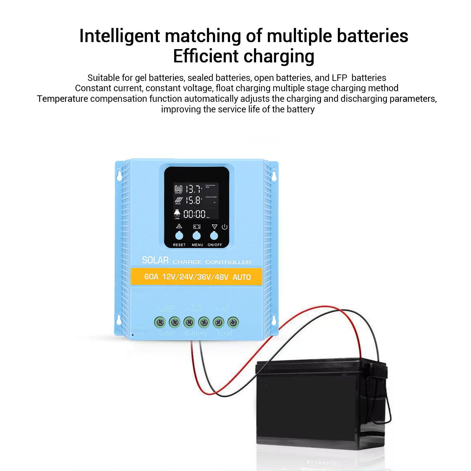 MPPT Solar Charge Controller per Sistemi 12-48V