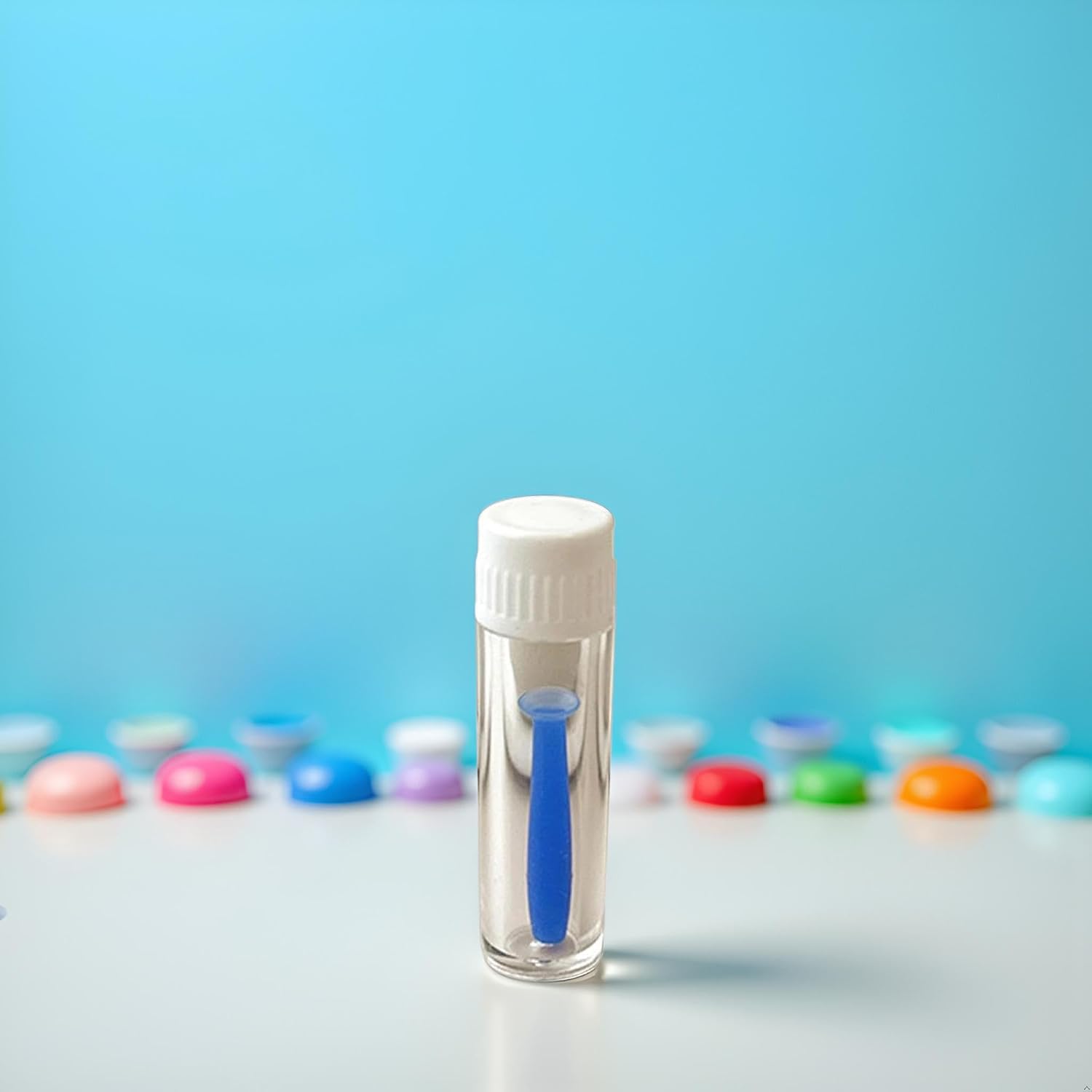 Blue Soft Silicone Contact Lens Insertion Tool Easy Plunger Remover Soft and Hard Lenses Multifunction Portable Tool Supplies Contact Lens Applicator Contact Lens Care Accessories