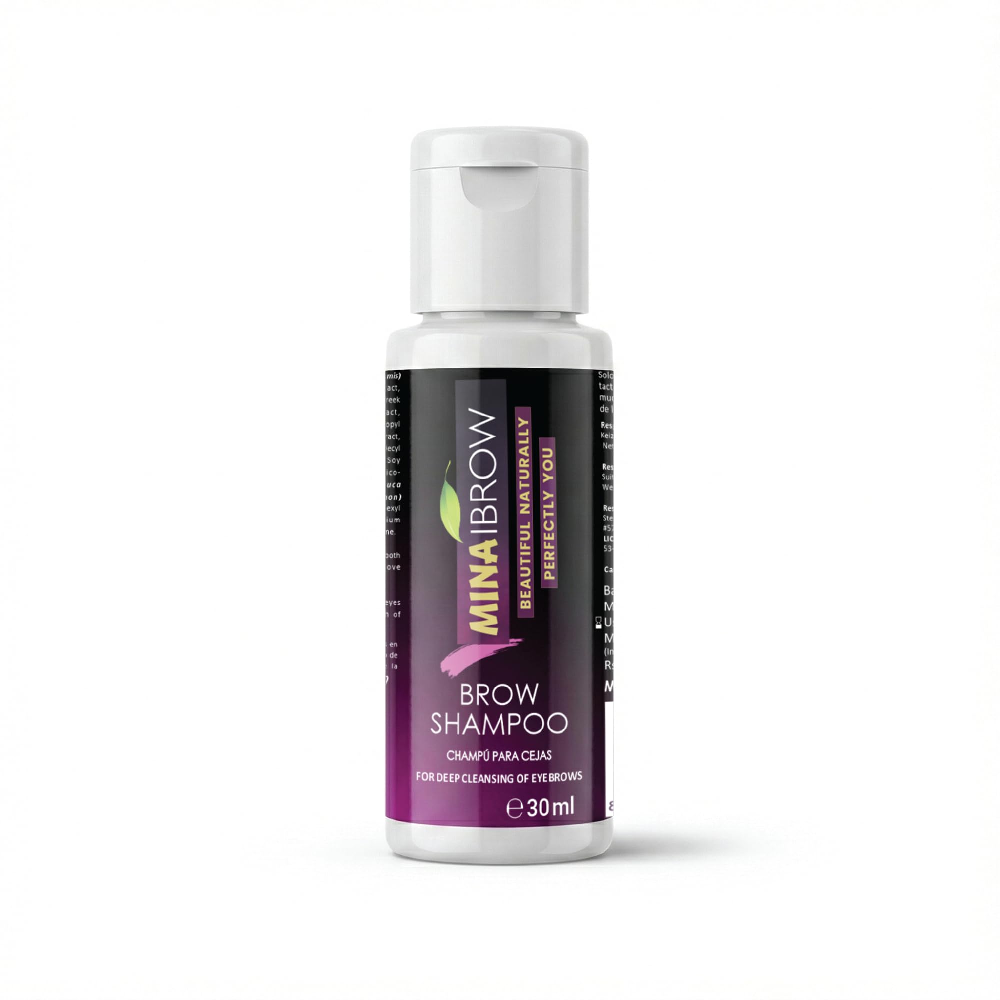 MinaiBrow Mina Brow Shampoo, Deep Cleansing, Pre-tinting And Safe Cleaning Of Eyebrows| Paraben & Sulfate Free & Non-Irritating| Vegan And Cruelty-free 30ml, Eyebrow Cleaning Sampoo For Unisex