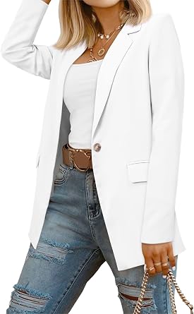 CRAZY GRID Women Business Casual Blazer with Lined Professional Work Suit Jacket with Pockets