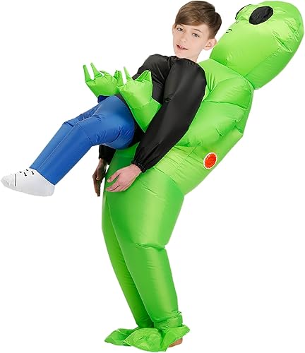 SJWNS Disfraz inflable para niñosadolescentes, 4-5.3pies, disfraces de Halloween, alien, divertidos disfraces inflables de Halloween