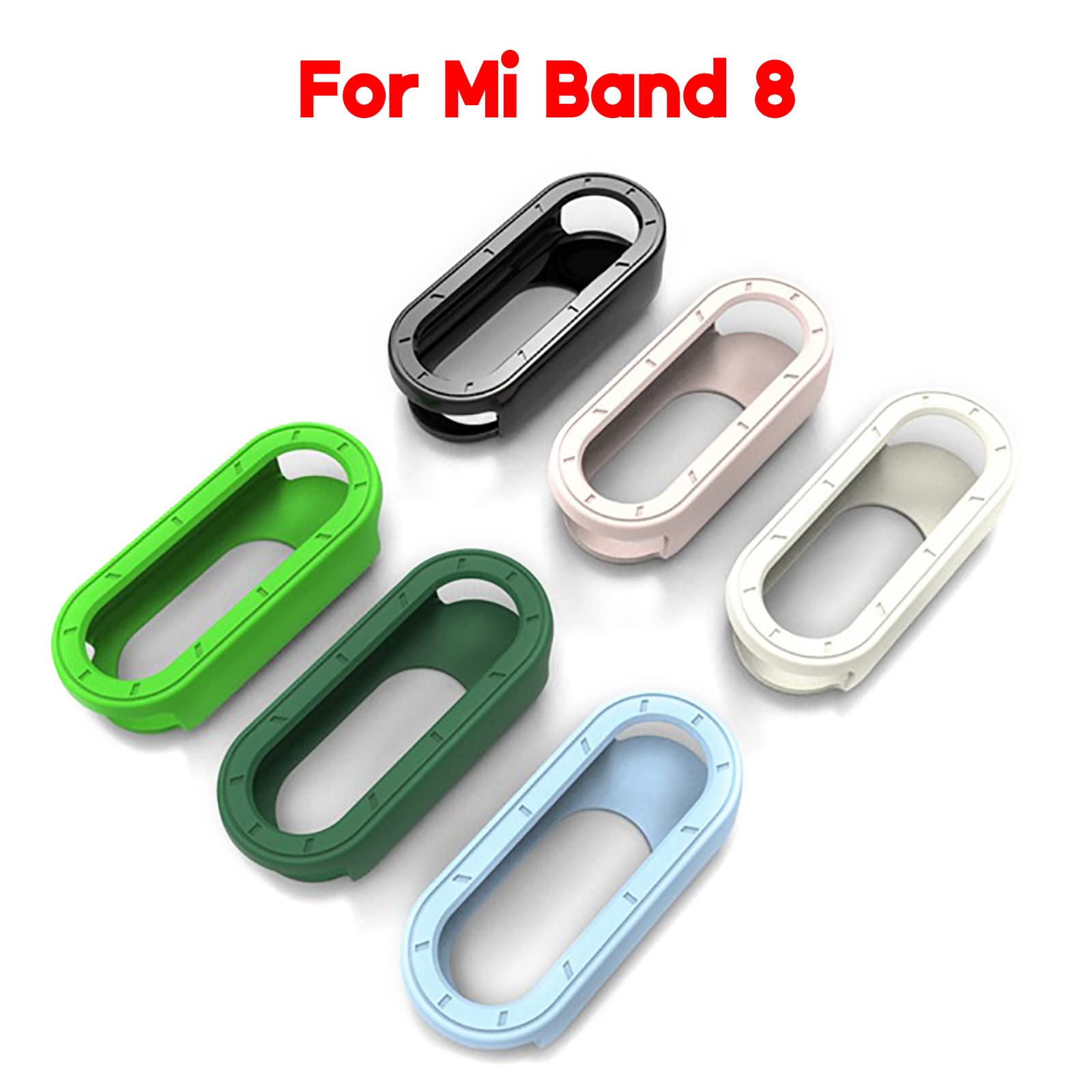 for Mi-Band 8 Smartwatch Protective Case Lightweight Soft Housing Protection-Shell Shockproof Anti-Scratch