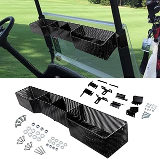 COOL STAR Golf Cart Front Inner Basket Compatible with EZGO TXT & RXV, Club Car DS & Precedent Golf Cart Front Inner Basket Size 33.6"(L) x 5.12"(W) x 3.94"(H)