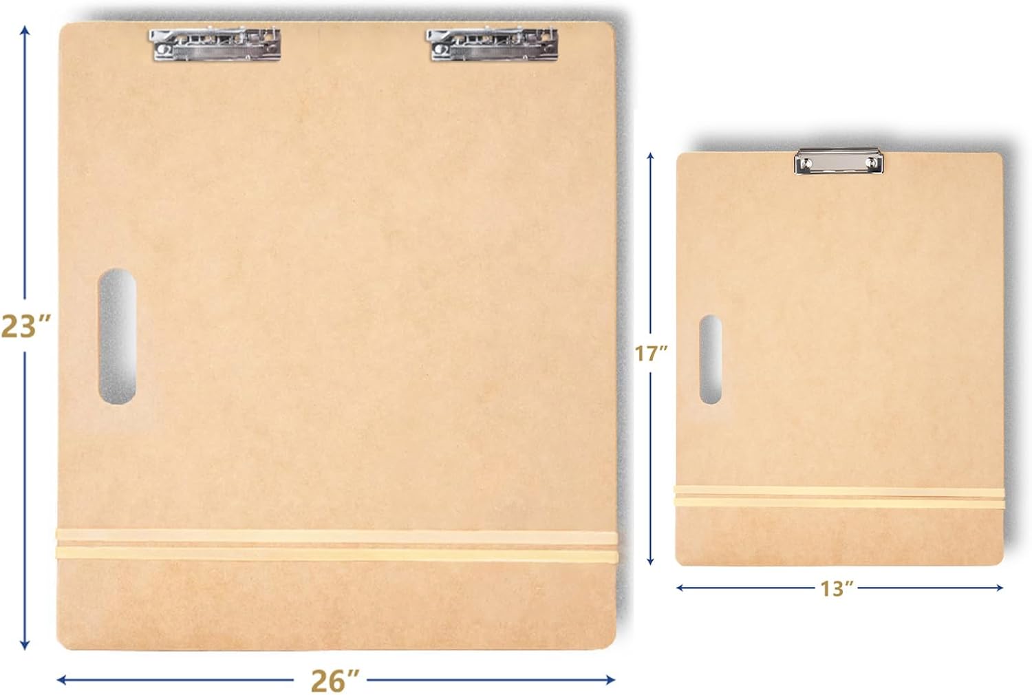 Falling in Art 13X17 & 23X26 Sketch Board Set, Drawing Tote Board for Artists with Sturdy Clip and Rubber Bands, Portable Art Clipboard for Classroom and Studio Drawing