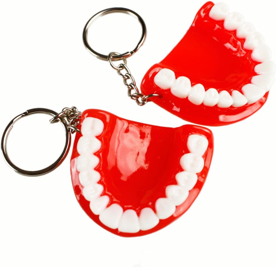 5pcs Teeth Key Chain Ring for Cell Phone Dentist Dental