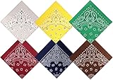 Bandana Damen Multifunktionale Große Paisley Bandana Kopftücher für Damen und Herren Nickituch Baumwolle Halstücher für Damen Biker Headwear Haar Schal Ansatz Handgelenk