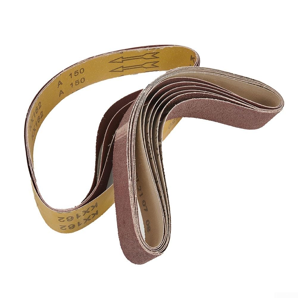 Nastri abrasivi in ossido di alluminio, 40 mm x 680 mm, varie grane per una macinazione efficace di legno e acciaio inossidabile, 10 pezzi