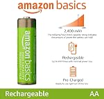 Amazon Basics AA High-Capacity Rechargeable Batteries, AA