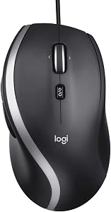 Logitech M500s Advanced Corded Mouse with Advanced Hyper-Fast Scrolling & Tilt, Customizable Buttons, High Precision Tracking with DPI Switch, USB Plug & Play (Renewed)