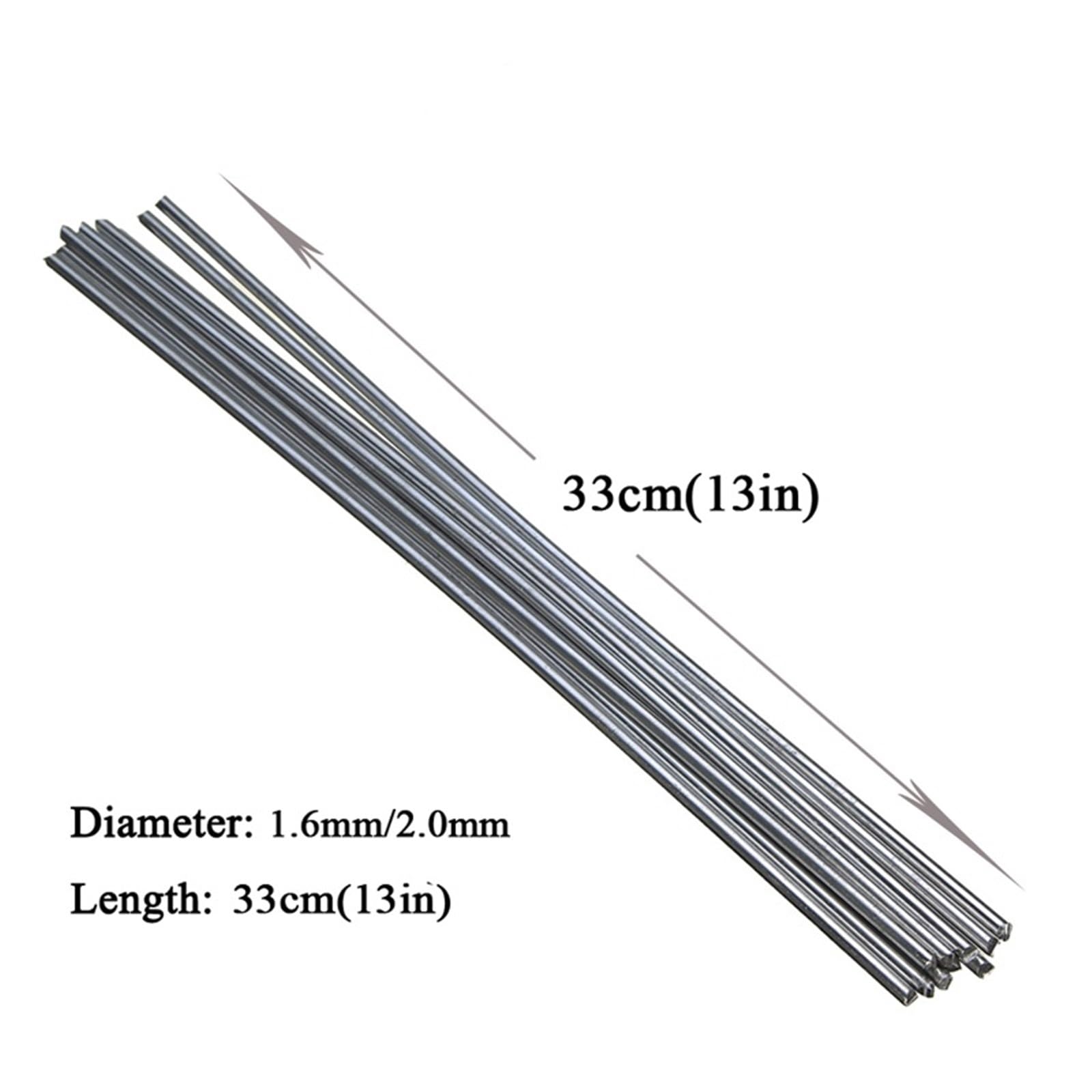 Aluminiowe pręty spawalnicze, uniwersalne pręty spawalnicze, miedziane, aluminiowe, żelazne, stal nierdzewna, drut spawalniczy, elektroda spawalnicza, nie wymaga proszku, 2,0 mm, 20 sztuk
