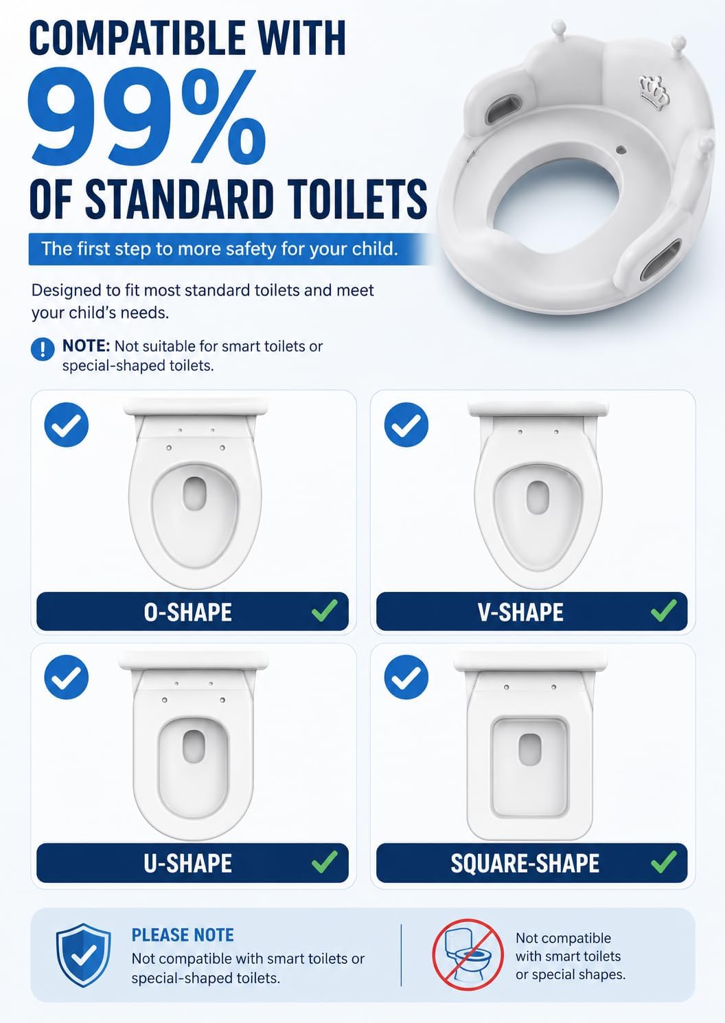 Baby Potty Training Seat with Step Stool, Potty Training Toilet for Boys Girls, Anti-Slip Toddler Stool for Bathroom, Kitchen, Toddler Toilet Seat Set (Gray, Potty Seat)