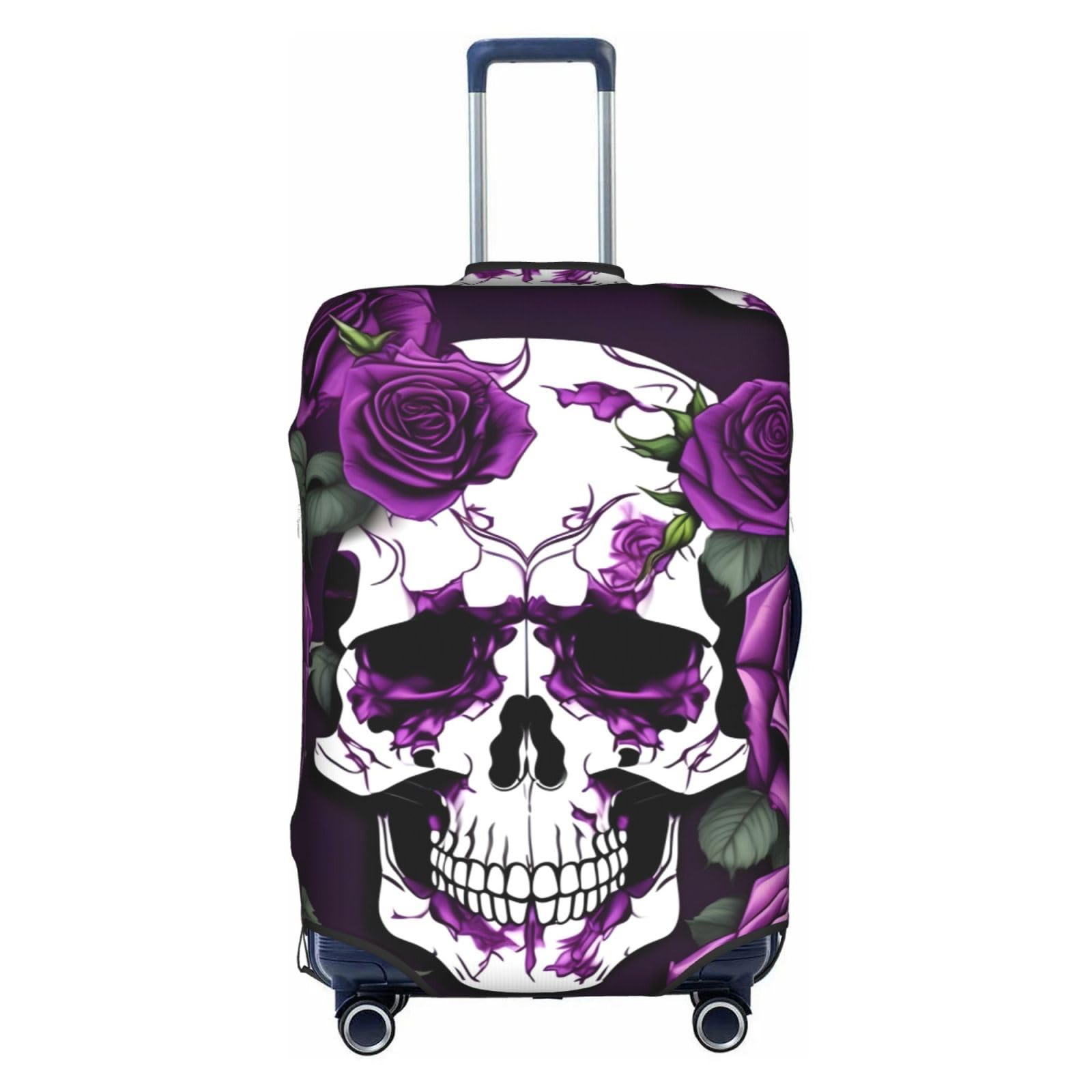 Housse de protection bagage squelette rose violet extensible et lavable taille M - 8