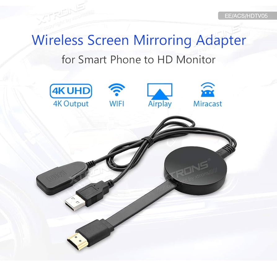 Amazon.com: XTRONS 4K Wireless Display Adapter Airplay Miracast