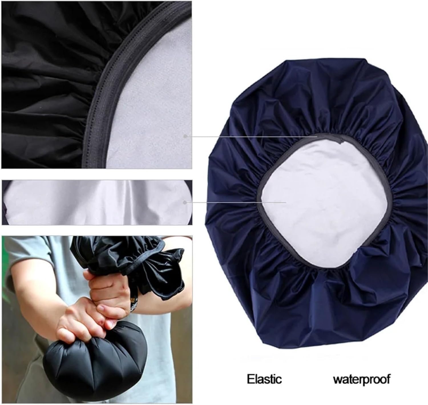 2pcs Practical Backpack Rain Shield Waterproof Sun-Protected Bag Outdoor Camping Hiking Protective Cover for Backpack