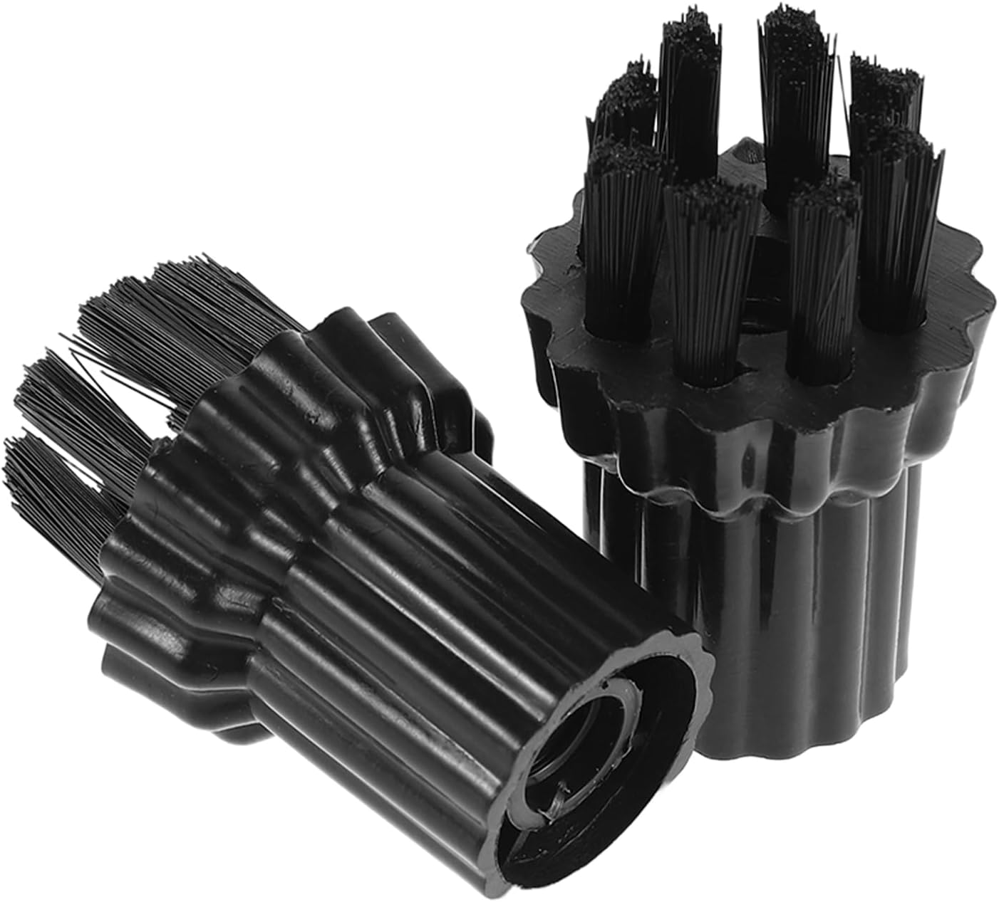 MAGICLULU 2pcs Steam Cleaner Brush Heads Replacement Nylon Bristle Mop Attachments for Hard Floor Deep Cleaning Steam Mop Parts Upholstery Cleaning Accessories
