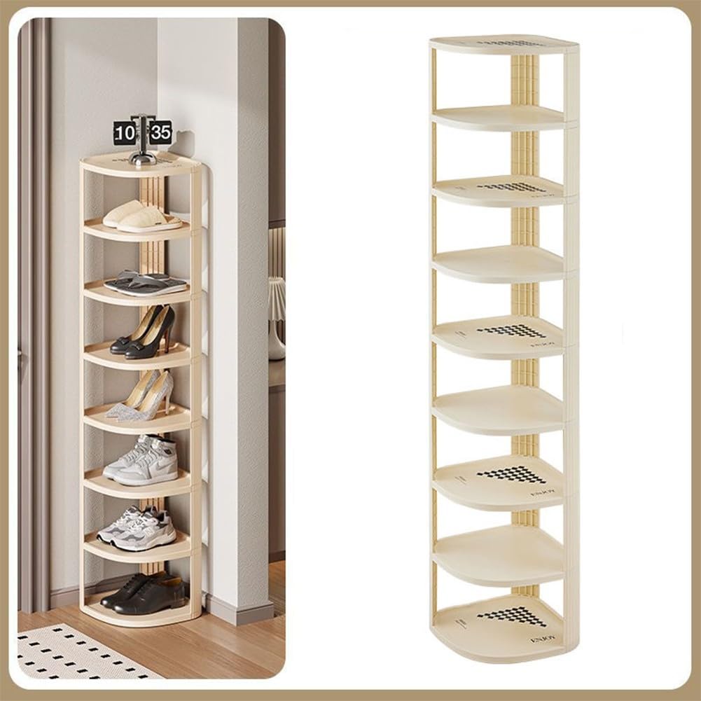 Armoire à chaussures étroite en plastique et modulable pour petit espace