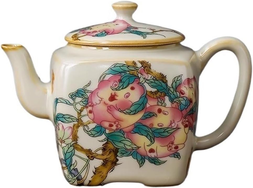 Ceramic Teapot Household Exquisite Tea Kettle Single Pot Flower Teapot Tea Maker Kung Fu Tea Set Tea Pot Ceramic