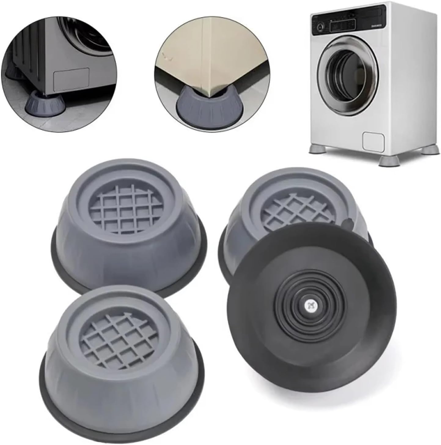 2/6/12Pcs Anti Slip Bracket Anti Vibration Washing Machine Foot Pad Silent Refrigerator Base Furniture Armrest Bracket(4pcs)