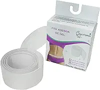 Fita Adesiva de Gel de Silicone para Cicatrização Quelóides, Pós Cirurgicos, tratamentos de cicatrizes hipertróficas 35 x 3 cm