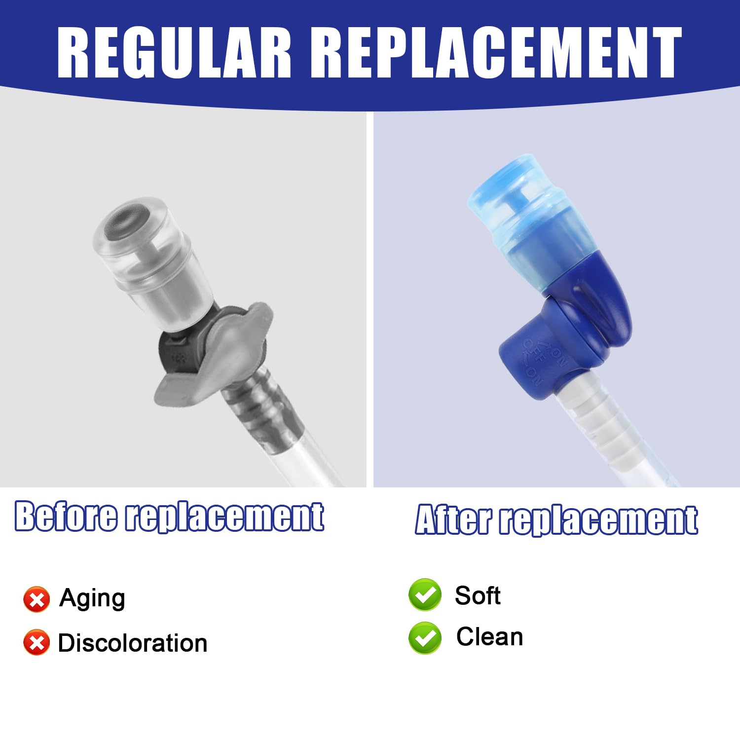 3 Ricambi Valvola A Morso Per Zaino Idratazione - In Silicone E Plastica, Per Sacche Idriche