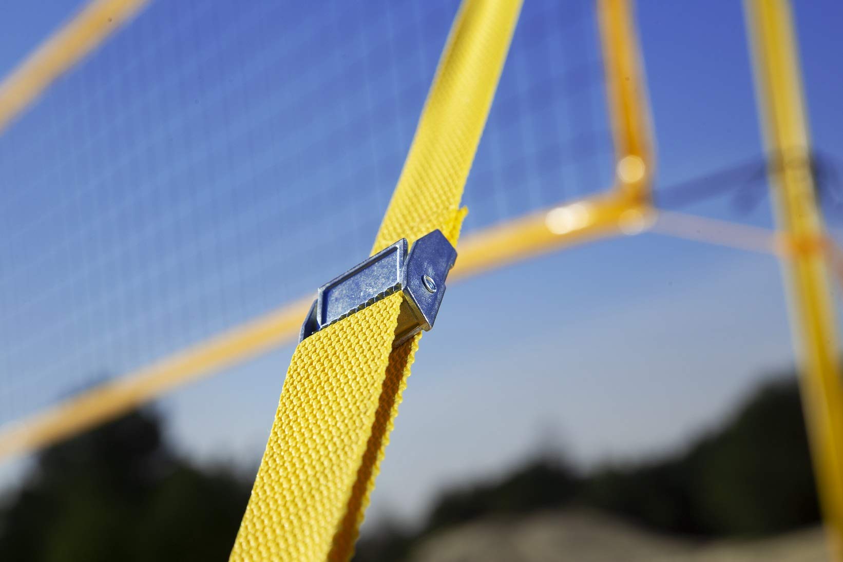 Beachvolleyball komplettes Netz + Pfosten + Feldmarkierung Courtline, 8.5 m, 9.5 m, Beachvolleyball komplettes Netz + Pfosten + Feldmarkierung Rasen Sand