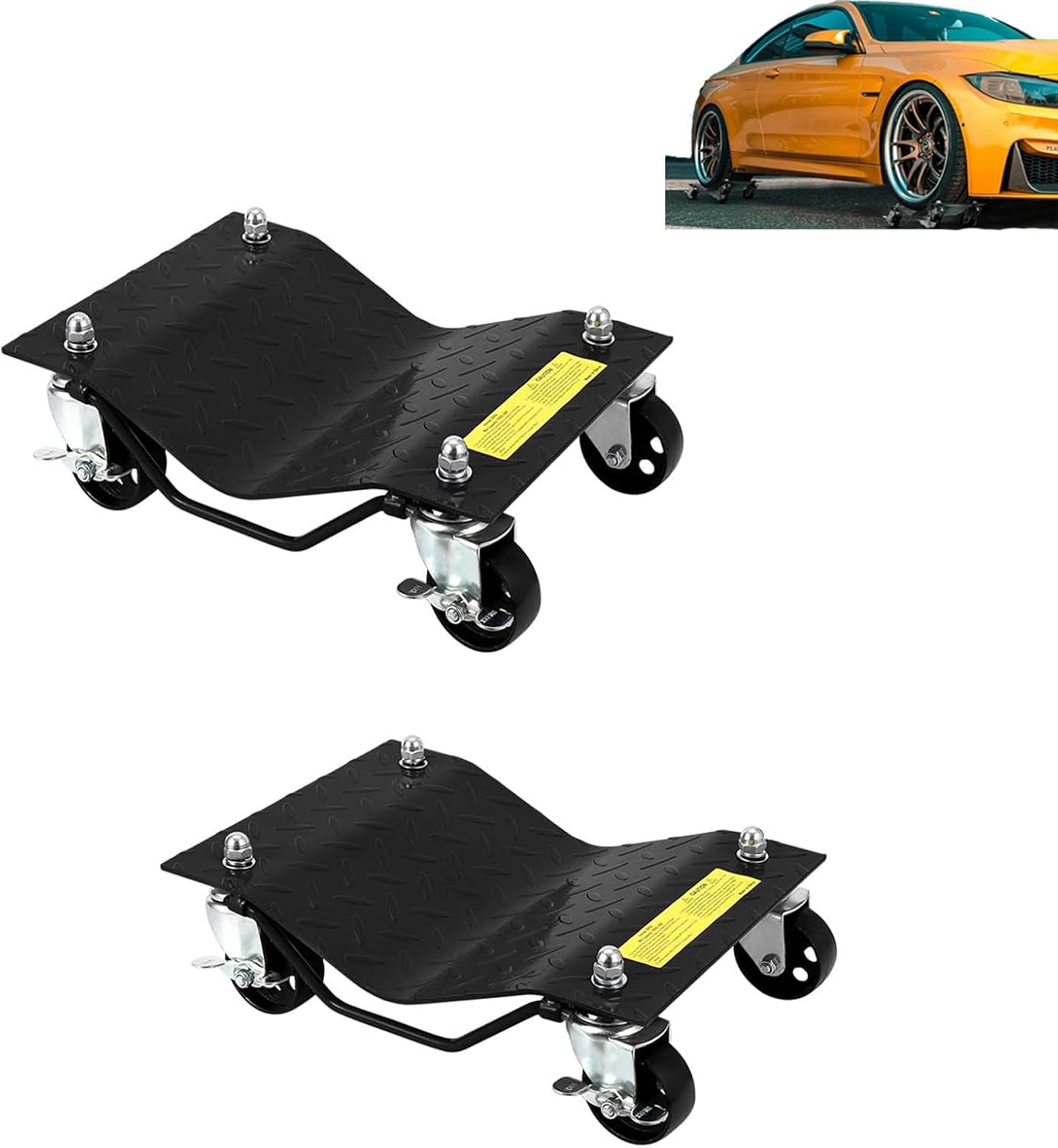 Car Wheel Dolly Set of 2-8000LBS Vehicle Dollies,Universal Car Rollers Skates for Moving Cars,Trucks, Trailers, Motorcycles, and Boats
