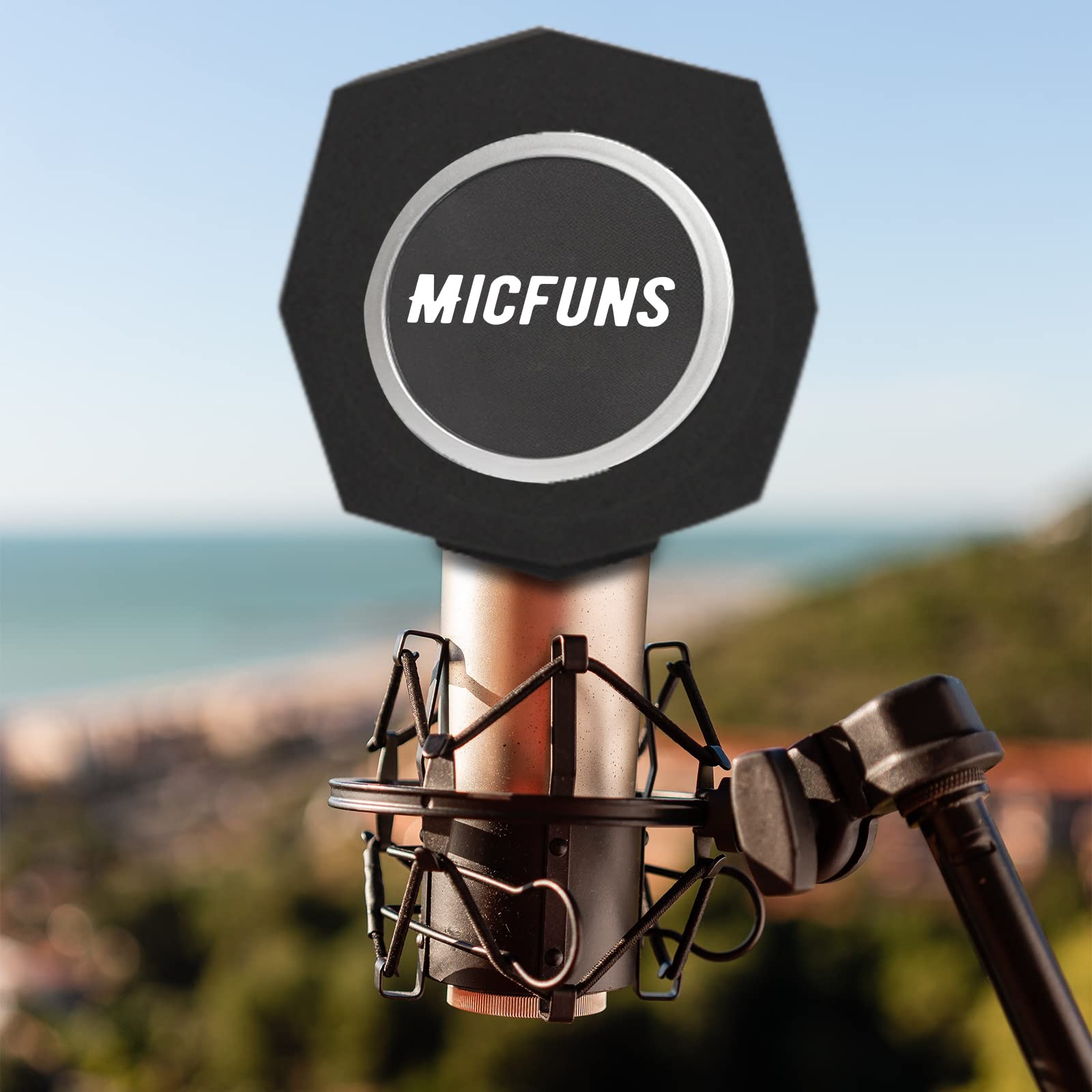 Filtro antipop e paravento per microfono F3, schermo antipop per microfono, per cabina di isolamento vocale da 45 mm-60 mm, attrezzatura portatile per studio, copertura insonorizzata