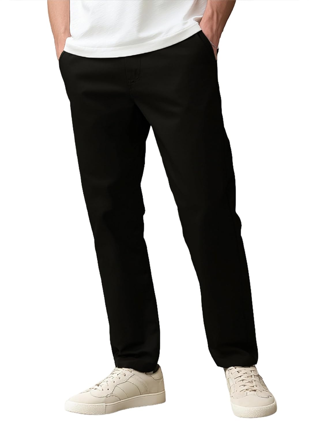 Urbano Fashion Men’s Cotton Light Weight Non-Stretch Slim Fit Casual Trousers Urbano Fashion Men’s Cotton Light Weight Non-Stretch Slim Fit Casual Trousers