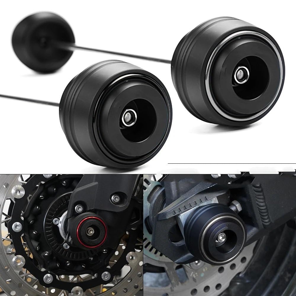 Adatto per Honda X ADV 750 XADV750 2019-2025 Accessorio Anteriore Ruota Posteriore Forcella Paratelaio Protezione Assale soffietto forcella(Front and Rear-Black)