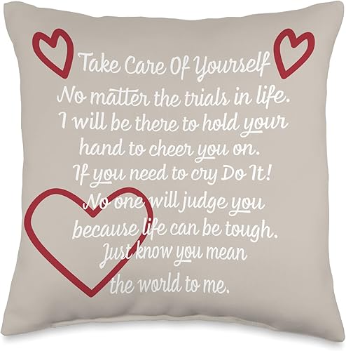 Cojín inspirador con texto en inglés Get Well Gift Hope You Feel Better Soon, 16 x 16 pulgadas, multicolor