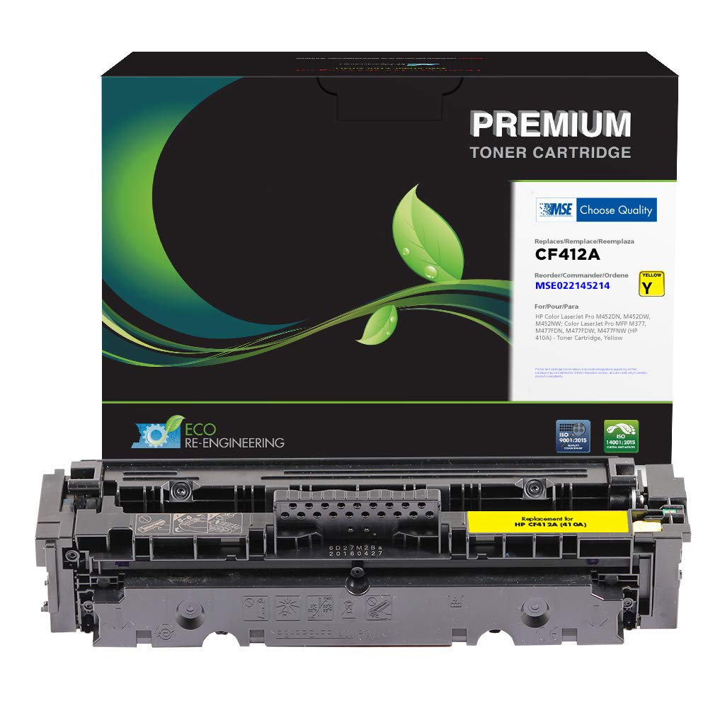 MSEBrand Remanufactured Toner Cartridge Replacement for HP CF412A (HP 410A) | Yellow