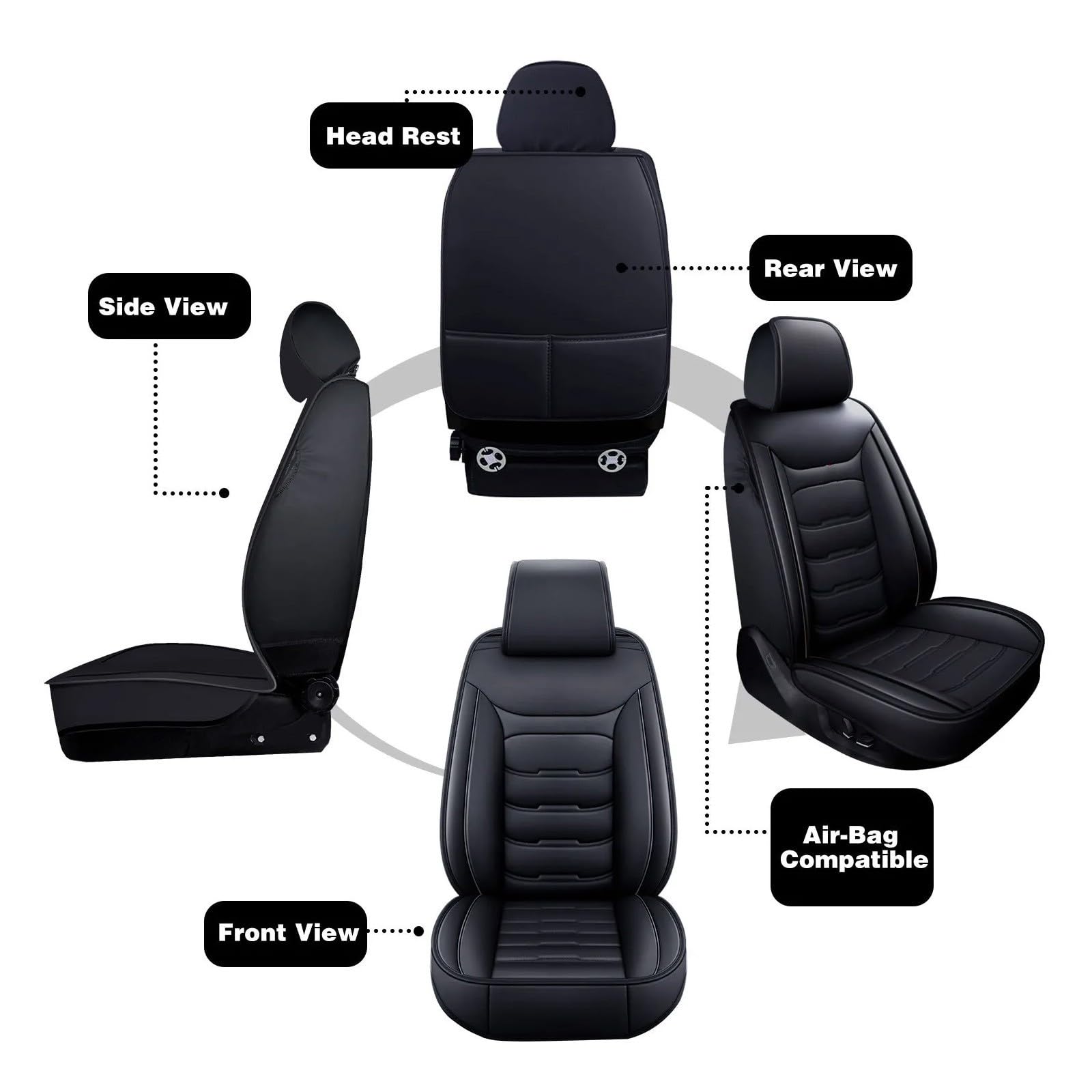 SePkus Housses de Siège de Voiture pour 𝐒𝘂𝗯𝗮𝗿𝘂 Outback,Ensemble de Housse de Siege Voiture en Simili-Cuir,Couvre Sieges pour Avant et Arrière