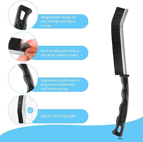 Miniatura 5 de 4 cepillos de limpieza de hendiduras para uso doméstico, cepillo de limpieza de hendiduras, cepillo multifuncional de limpieza de huecos, cepillo