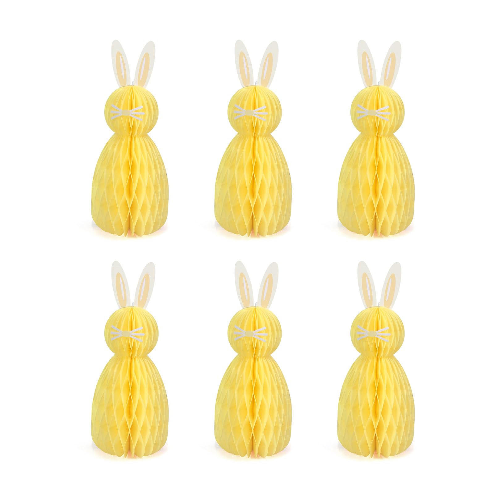 Tsophreniq Multipurpose Easters Rabbits Hanging Decorations 6Pcs Honeycombed Centerpieces for Creating a Festival Atmospheres Party Decorations