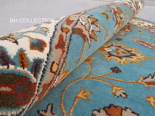Image of Royal Look Handmade Carpet with Super Soft & Pure Woolen Carpet for Your BEDROOMS & Living Room with 1 INCH Pile Height 6 X 6 FEET (180x180 cm) Round Multi