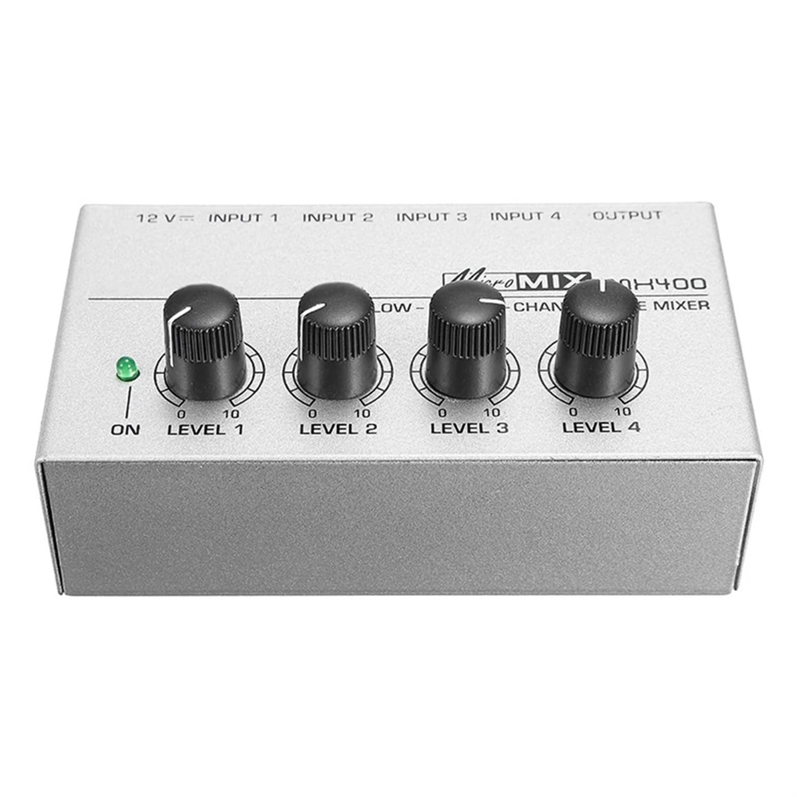 Mezclador de audio MX400 con 4 canales y mini adaptador analógico portátil para DJ y KTV 7